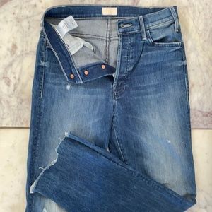 Mother Button Fly Hustler Ankle Frey size 28